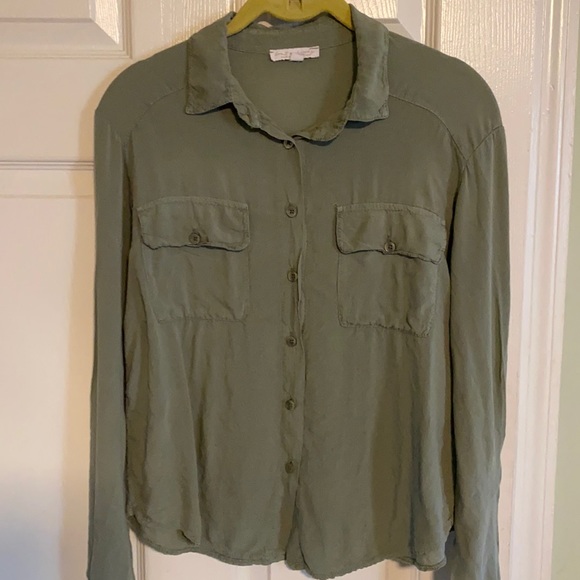 Don’t ask why button army green shirt - Picture 1 of 10